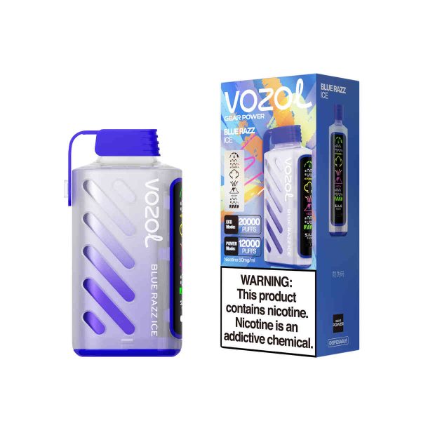Vozol Gear Power 20000 Blue Razz Ice – Bild 2