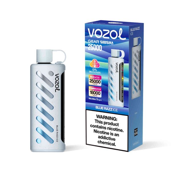 Vozol Gear Shisha 25000 Blue Razz Ice – Bild 2