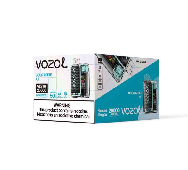 Vozol Vista 20000 Sour Apple Ice – Bild 3