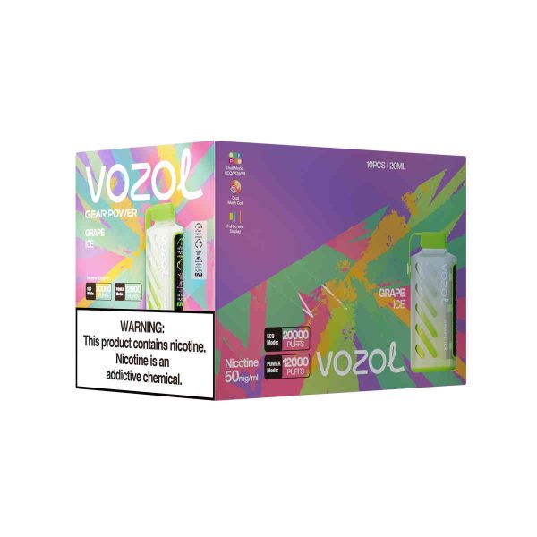 Vozol Gear Power 20000 Grape Ice - Imagen 3