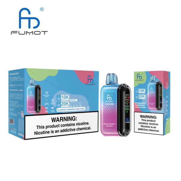 Fumot Tornado 20000 Blueberry Raspberry Hard Candy - immagine 4