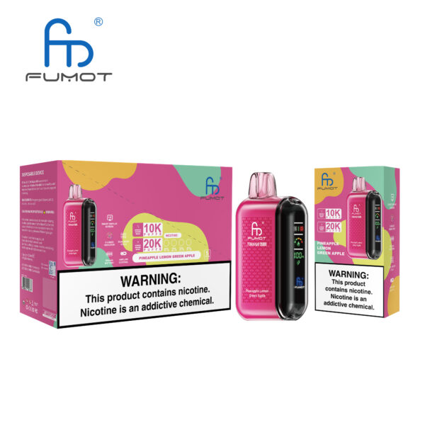 Fumot Tornado 20000 Pineapple Lemon Green Apple - obrazek 4