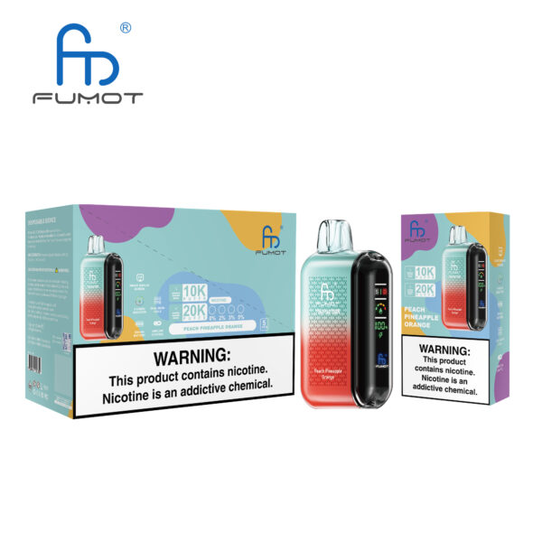 Fumot Tornado 20000 Peach Pineapple Orange - Kép 4