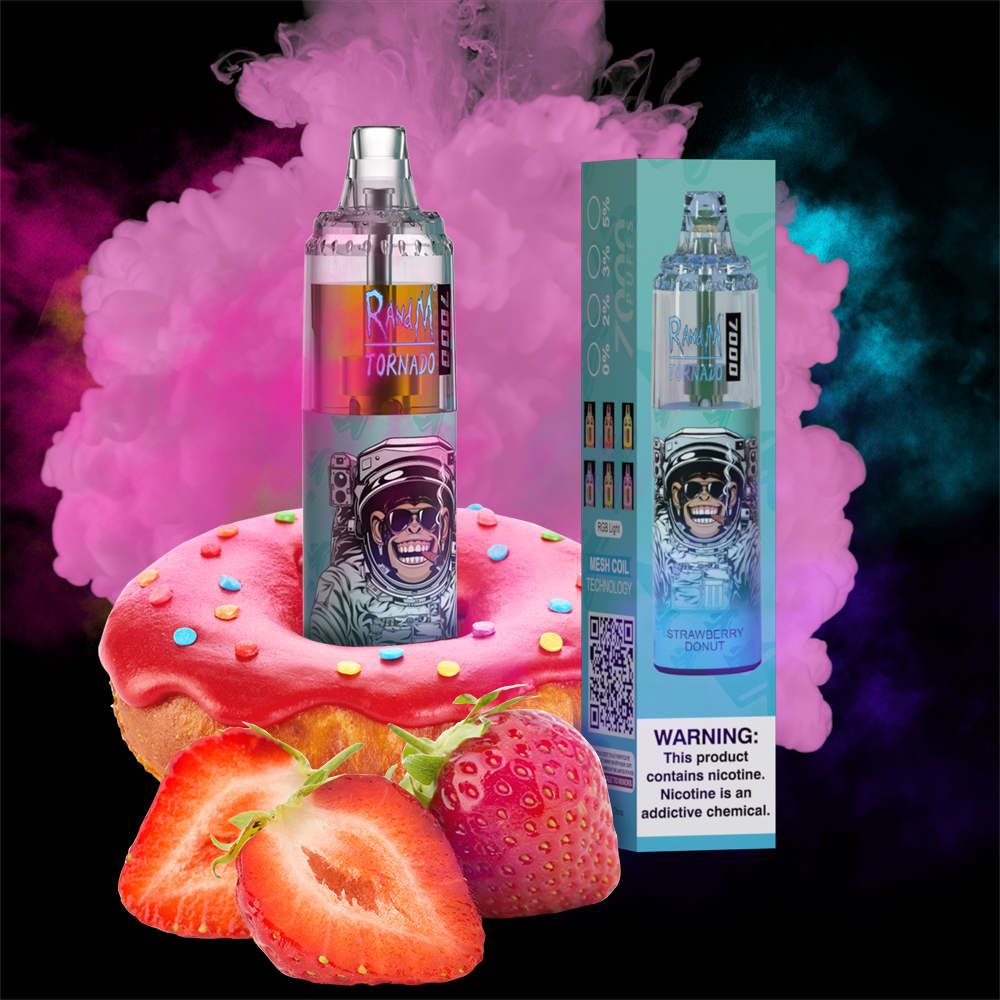 randm tornado 7000 strawberry donut Donut Disposable Vape RandM Tornado Strawberry Donut 7000 Disposable Vape main image 0