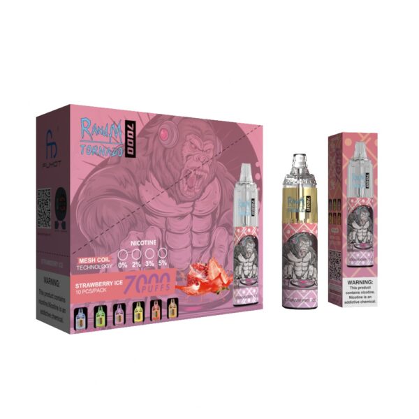 RandM Tornado 7000 Strawberry Ice – Image 3