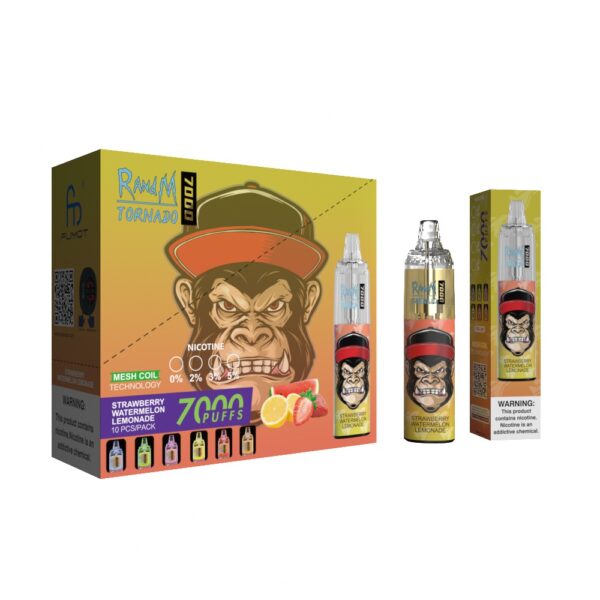 RandM Tornado 7000 Strawberry Watermelon Lemonade – Image 3