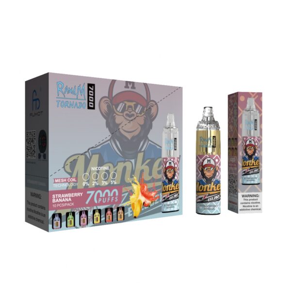 RandM Tornado 7000 Strawberry Banana – Image 3