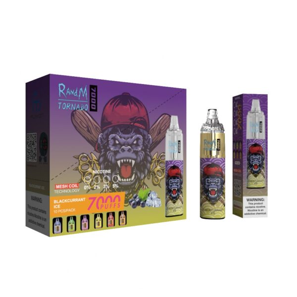 RandM Tornado 7000 Blackcurrant Ice – Image 3
