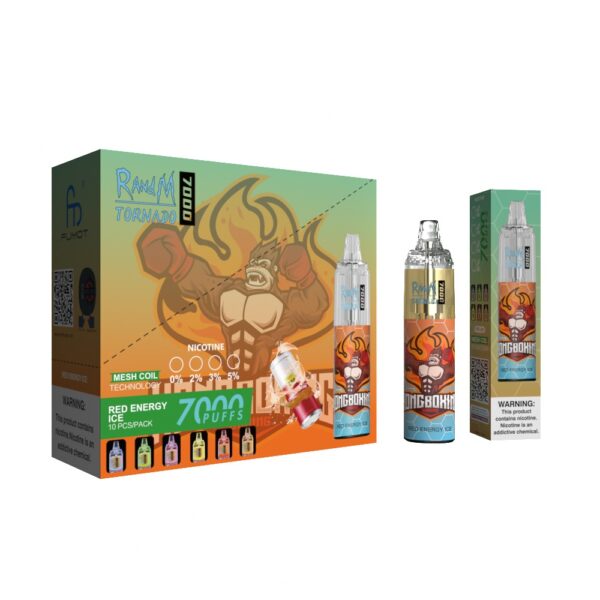 RandM Tornado 7000 Red Energy Ice – Image 3