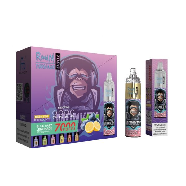 RandM Tornado 7000 Blue Razz Lemonade – Image 3