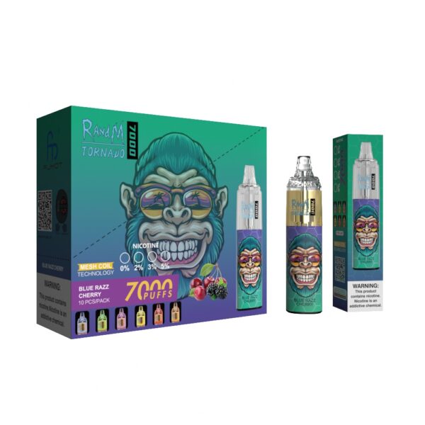RandM Tornado 7000 Blue Razz Cherry - Imagen 3