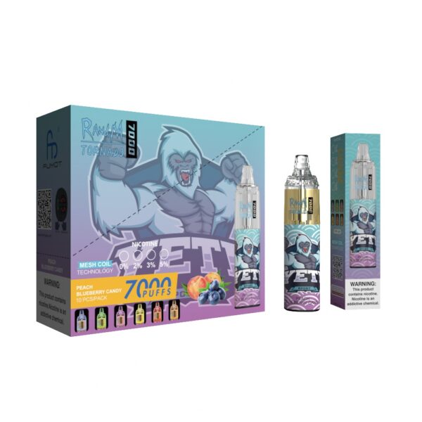 RandM Tornado 7000 Peach Blueberry Candy - Billede 3
