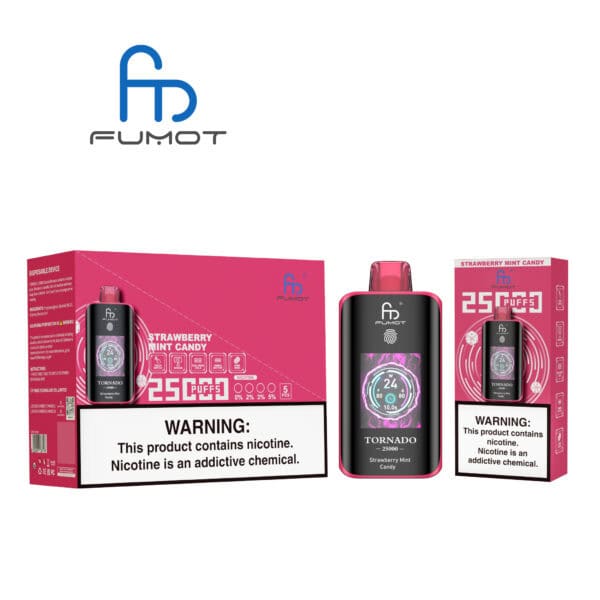 Fumot Tornado 25000 Strawberry Mint Candy - Imagen 4