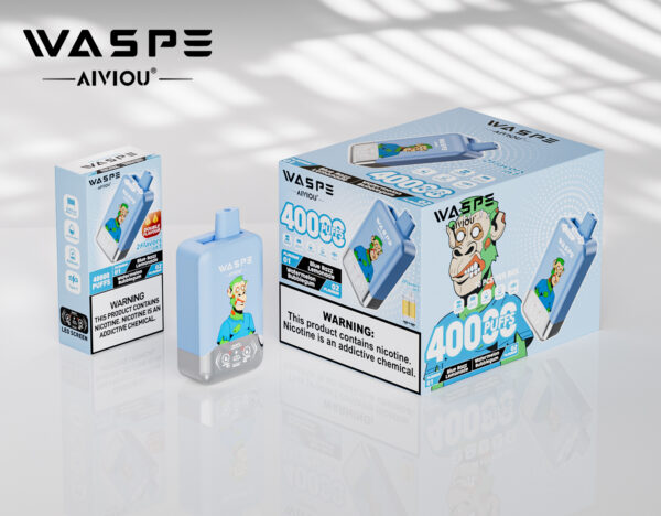 WASPE AIVIOU 40000 Blue Razz Lemonade/Watermelon Bubblegum - Billede 3