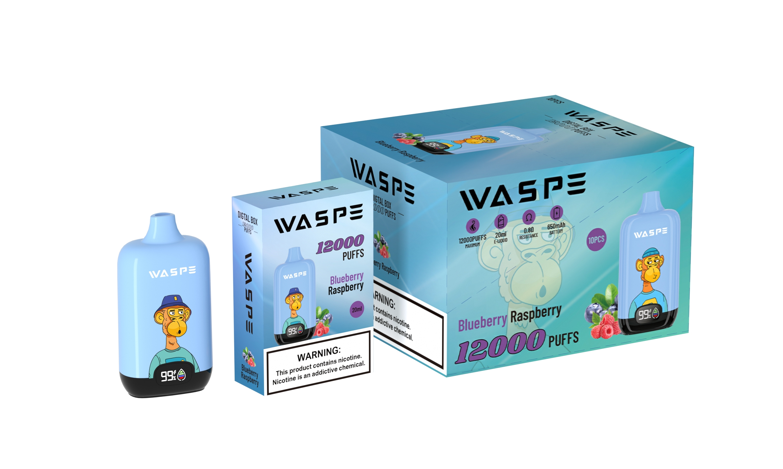WASPE 12000 Digital Box Blueberry Raspberry