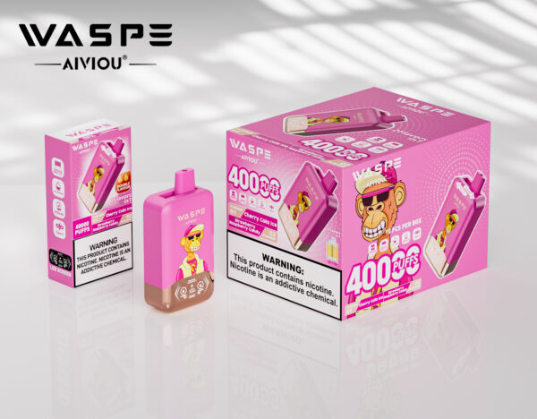 WASPE AIVIOU 40000 Cherry Cola Ice/Strawberry Raspberry Candy - obrazek 2