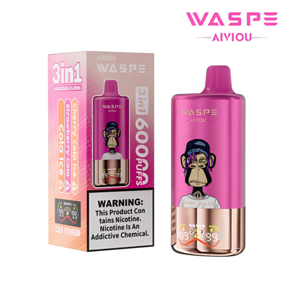 WASPE AIVIOU 60000 Cherry Cola Ice/Strawberry Cola/Cola Ice – Bild 2