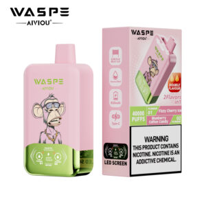 Alternativ visning af WASPE AIVIOU 40000 Fizzy Cherry Ice/Blueberry Cotton Candy