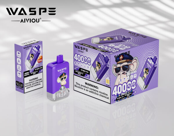 WASPE AIVIOU 40000 Grape Ice/Strawberry Kiwi - Billede 3