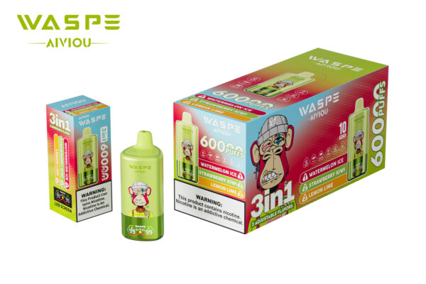 WASPE AIVIOU 60000 Watermelon Ice/Strawberry Kiwi/Lemon Lime – Bild 3