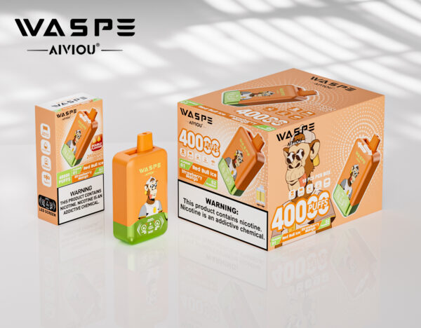 WASPE AIVIOU 40000 Red Bull Ice/Strawberry Mango - Billede 3