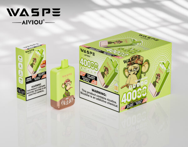 WASPE AIVIOU 40000 Sour Apple Raspberry/Strawberry Big Bang - obrazek 3