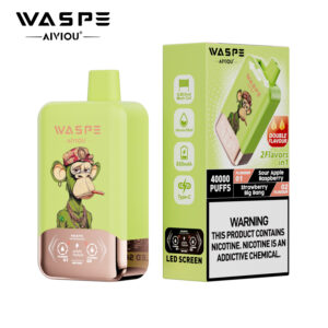 Alternativ visning af WASPE AIVIOU 40000 Sour Apple Raspberry/Strawberry Big Bang