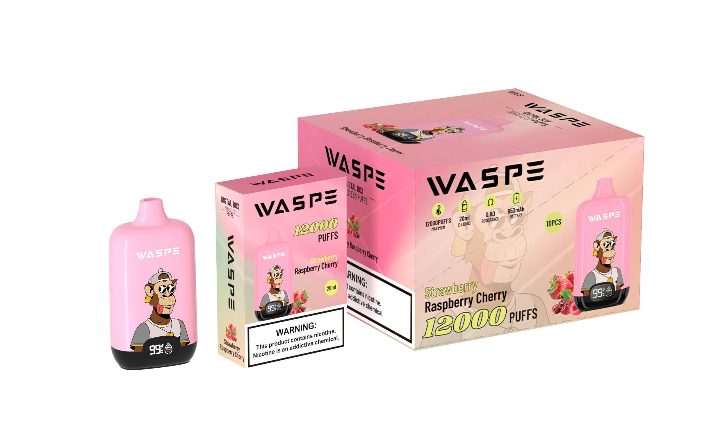 WASPE 12000 Digital Box Strawberry Raspberry Cherry