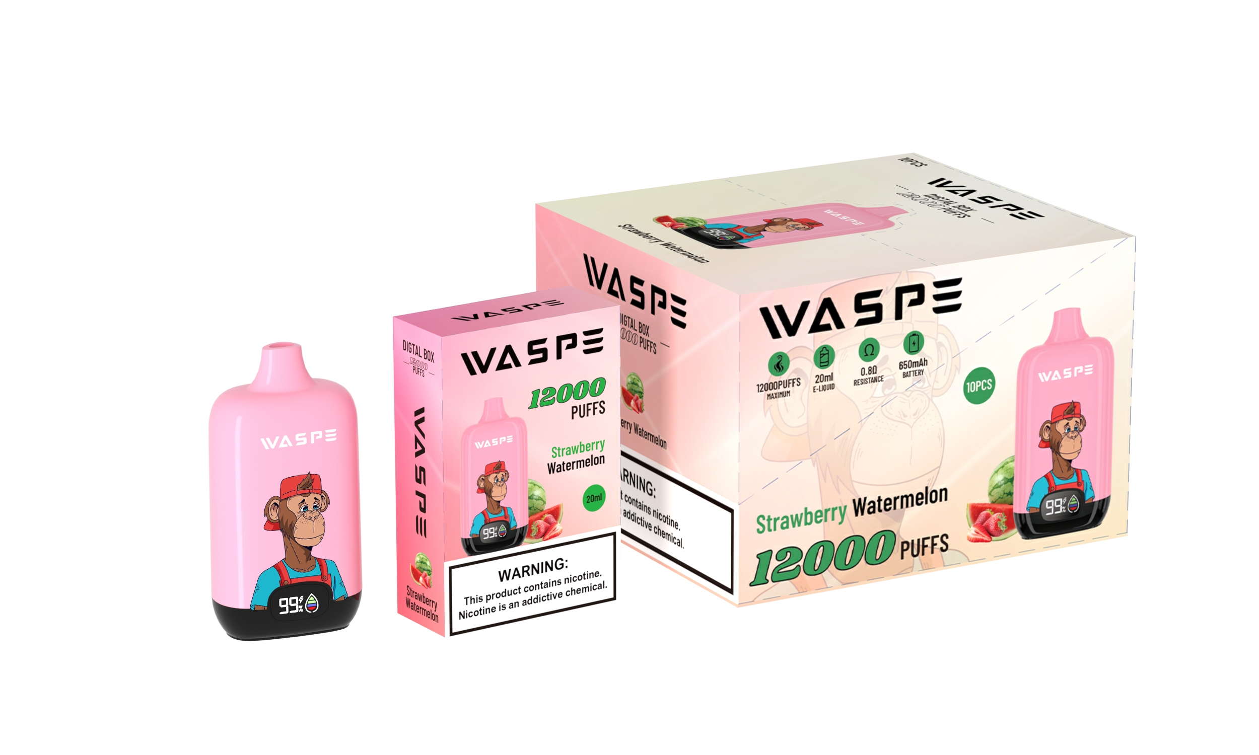 WASPE 12000 Digital Box Strawberry Watermelon
