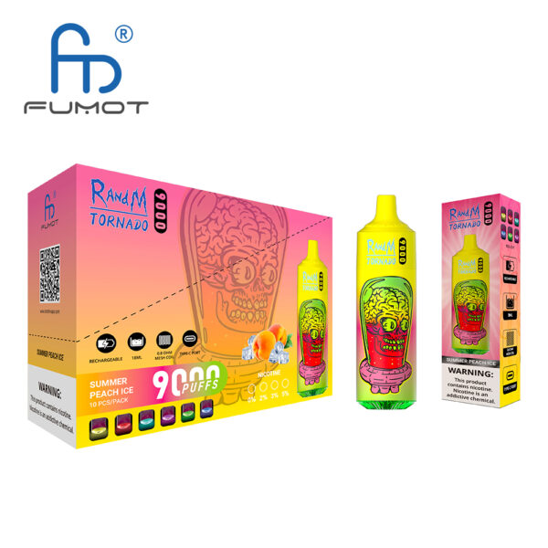 RandM Tornado 9000 Summer Peach Ice - Imagen 4