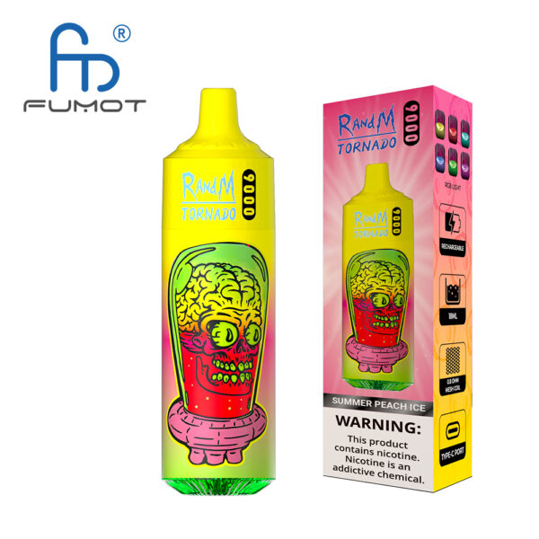 RandM Tornado 9000 Summer Peach Ice - Imagen 3