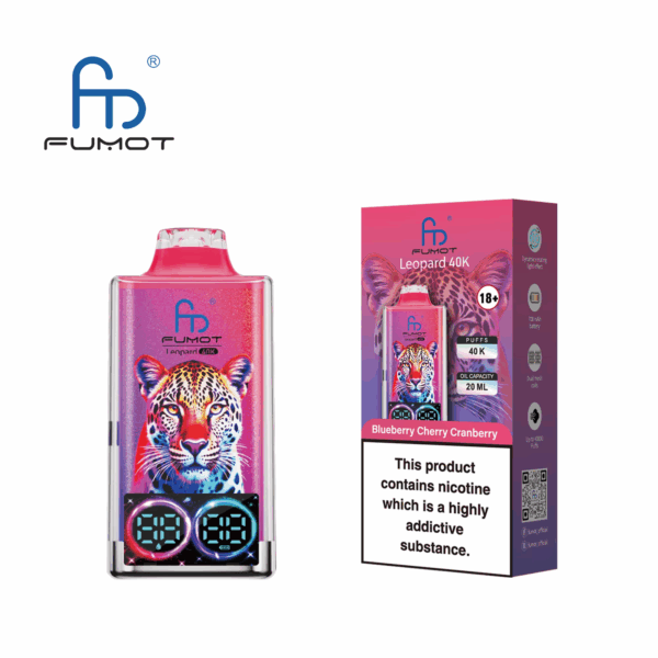 Fumot Leopard 40K Blueberry Cherry Cranberry – Bild 3