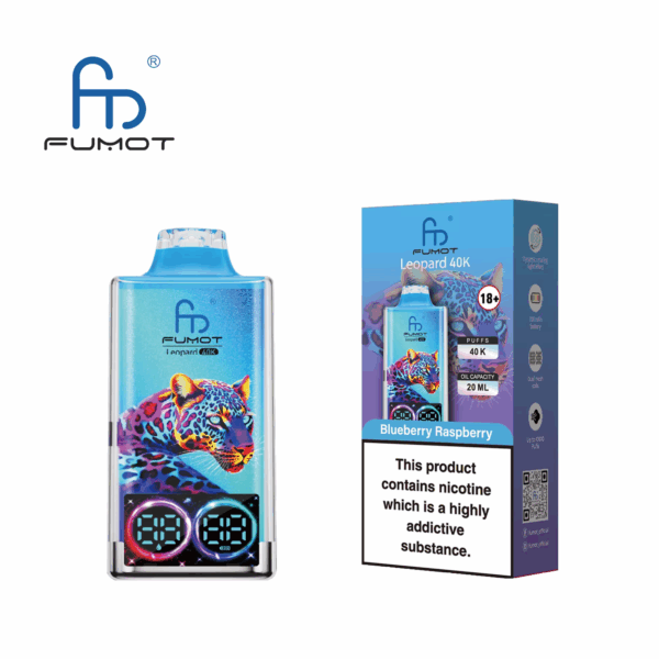 Fumot Leopard 40K Blueberry Raspberry – Bild 3