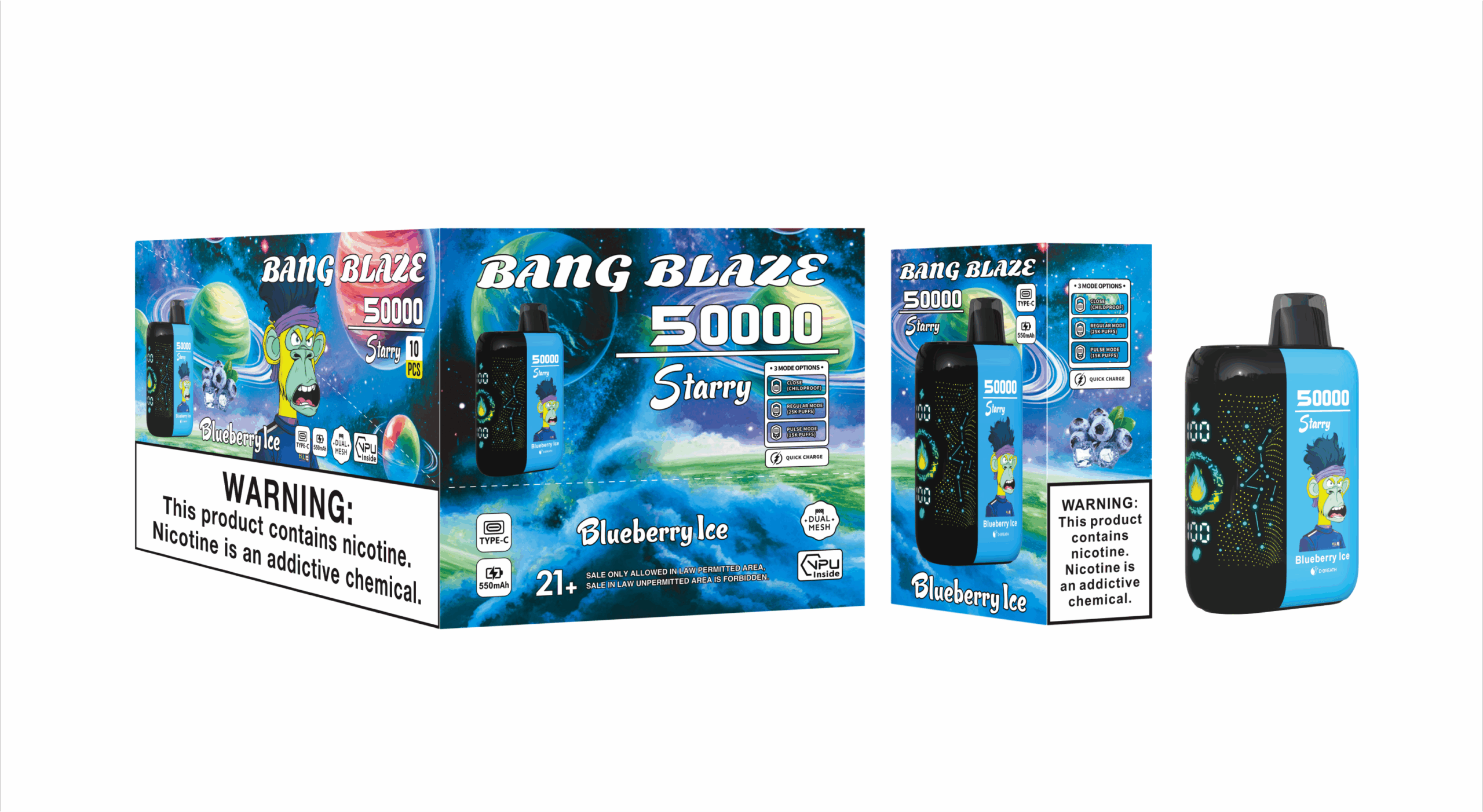 Bang Blaze 50000 Blueberry Ice – Bild 3