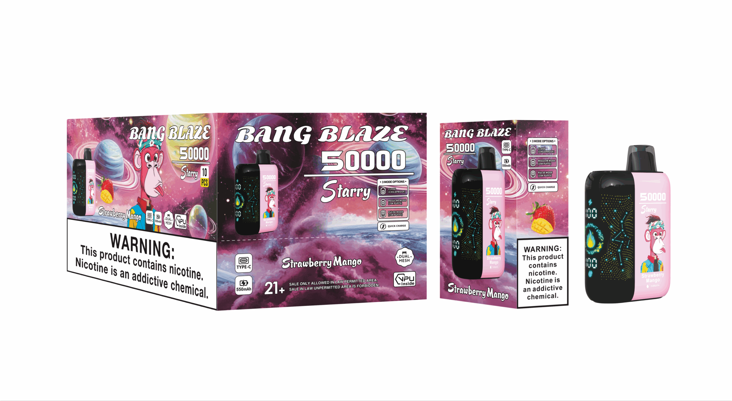 Bang Blaze 50000 Strawberry Mango – Bild 3