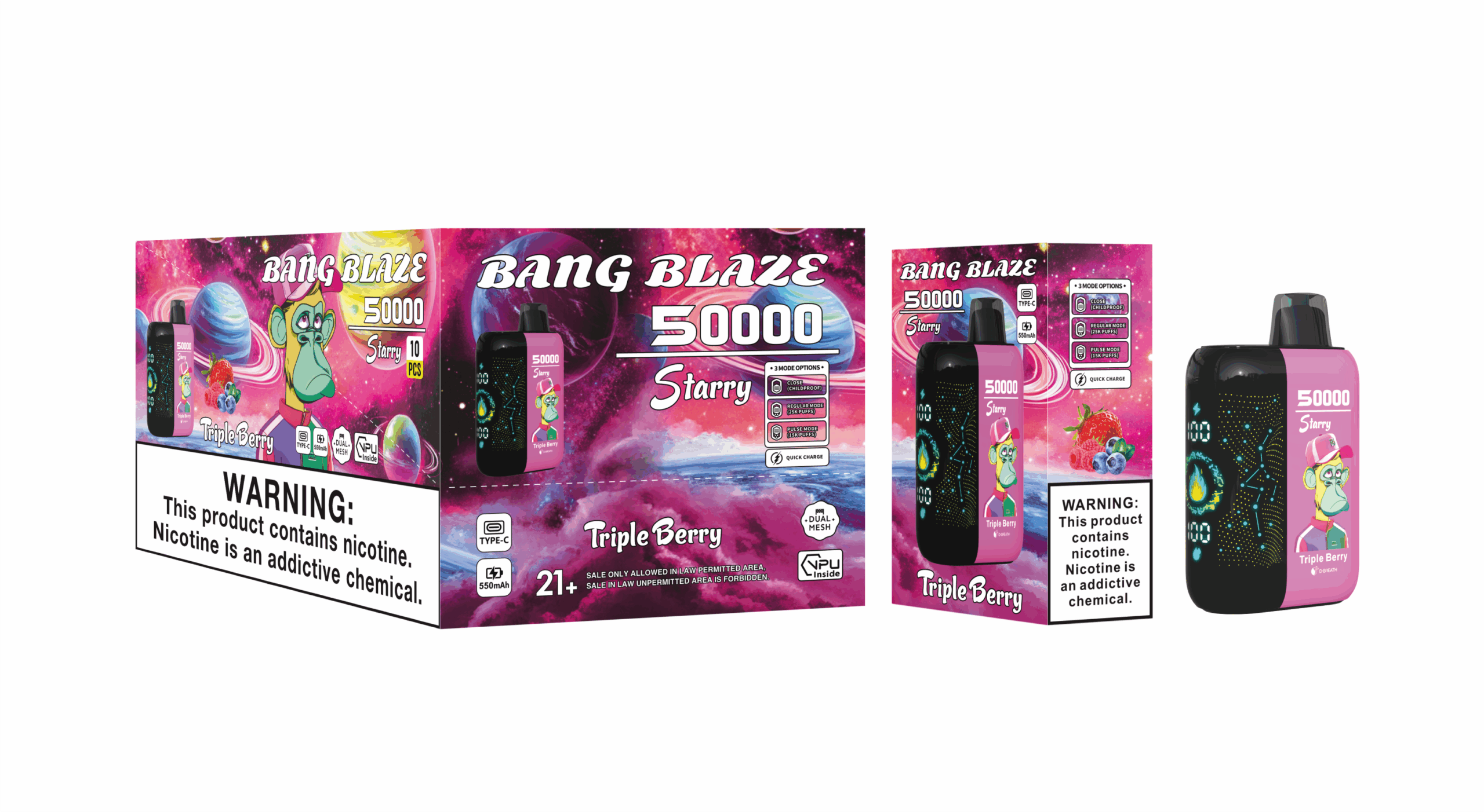 Bang Blaze 50000 Triple Berry – Bild 3