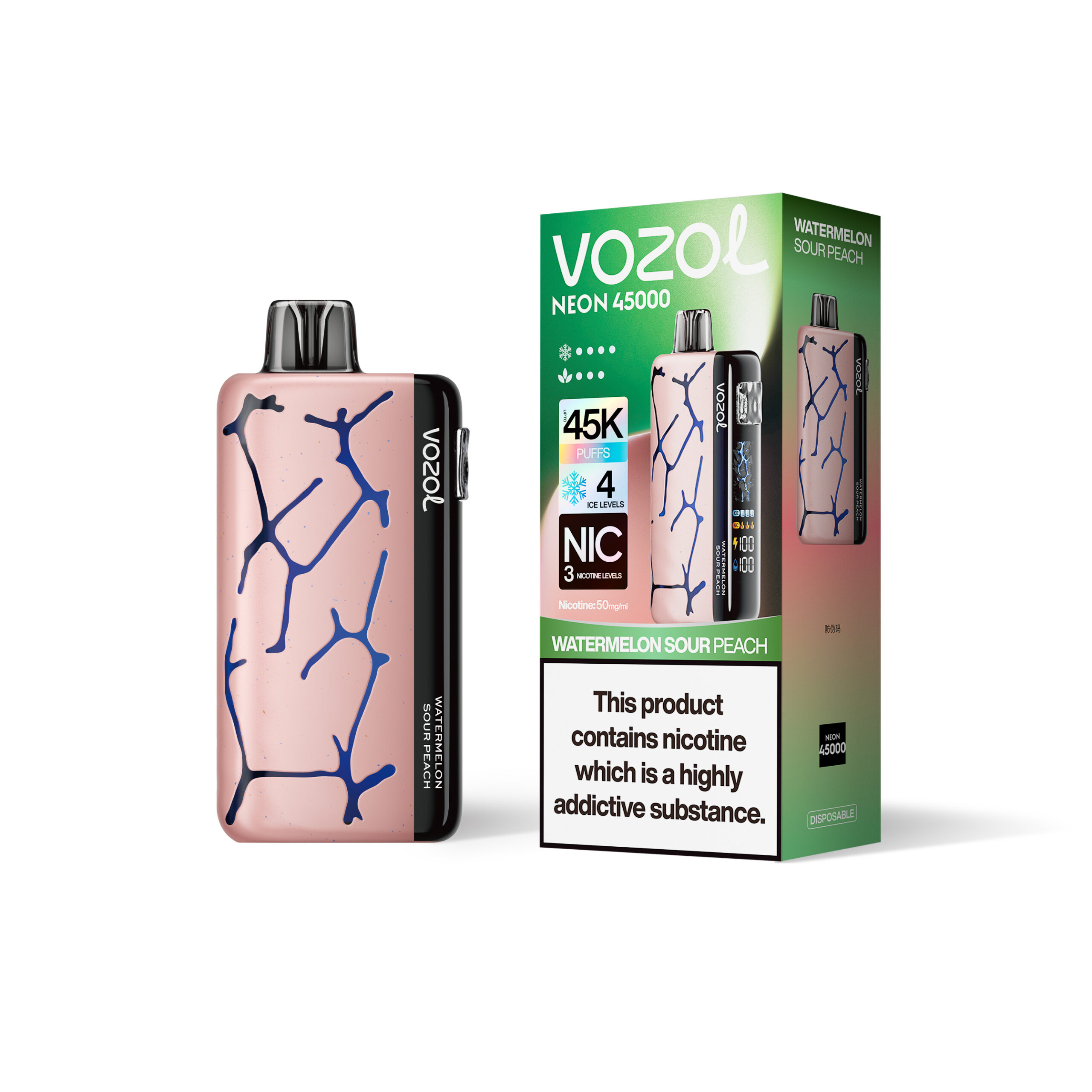Vozol Neon 45000 Watermelon Sour Peach