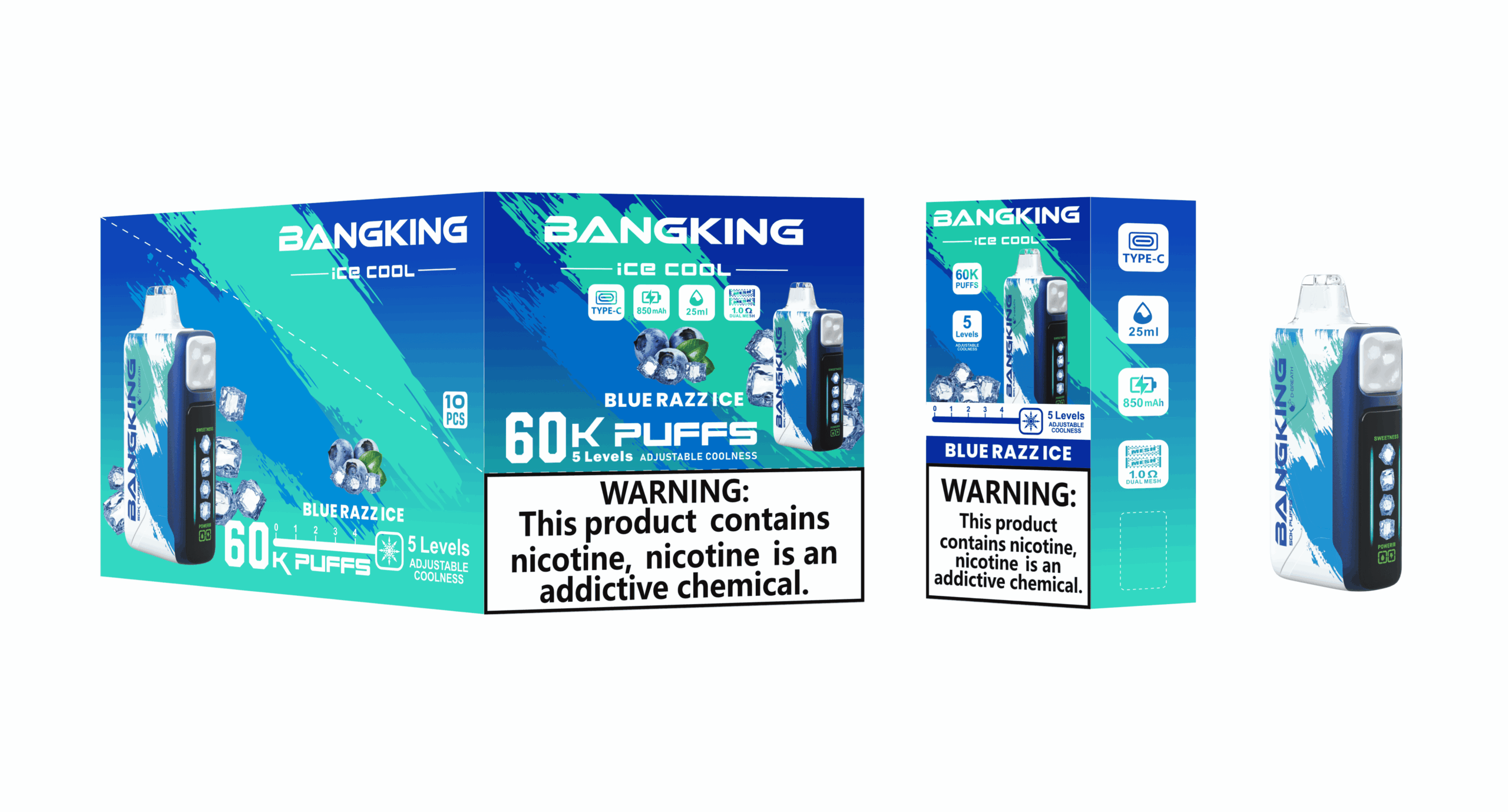 Bang King Ice Cool 60000 Blue Razz Ice