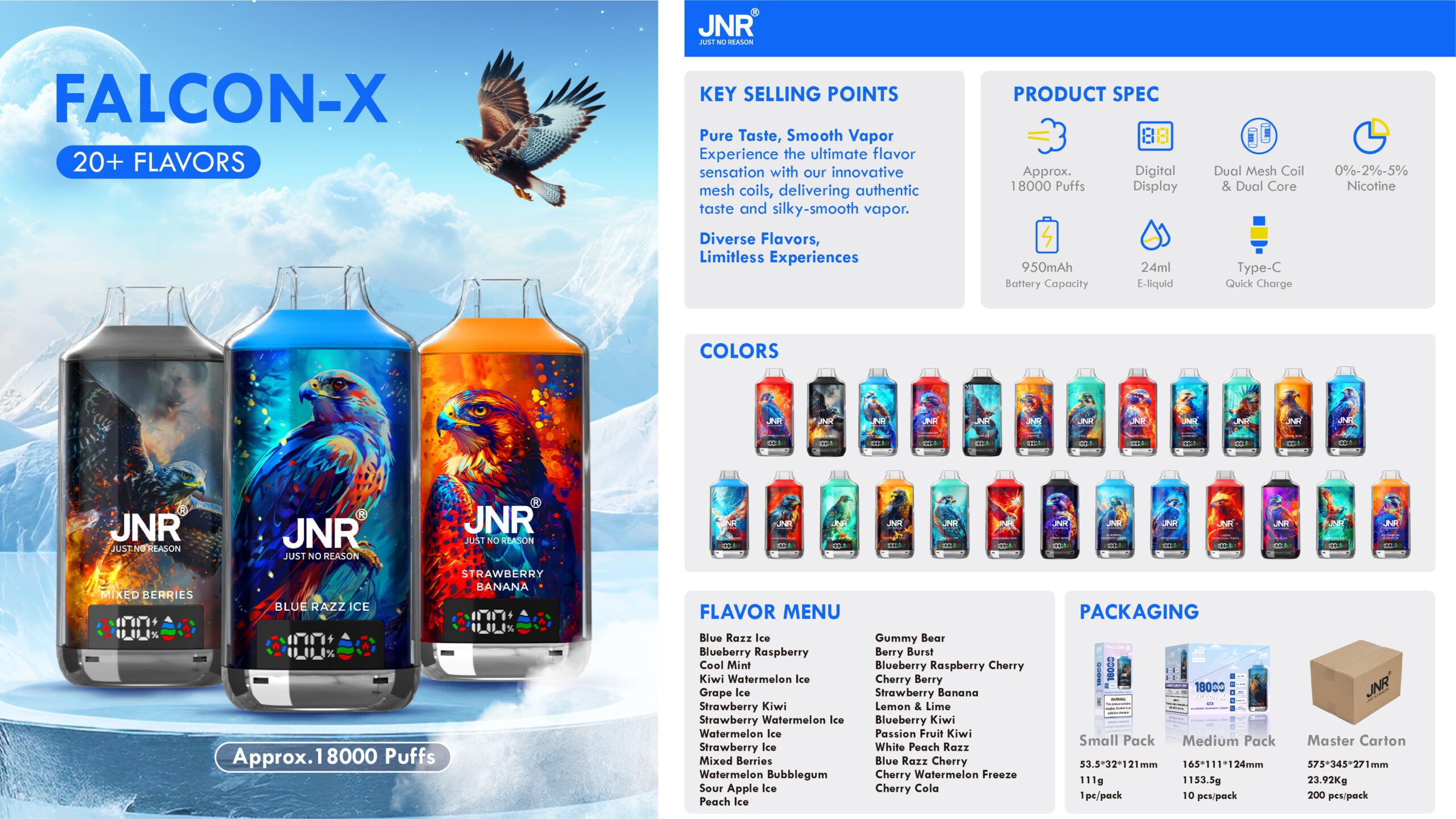 JNR Falcon X 18000 Banana Ice