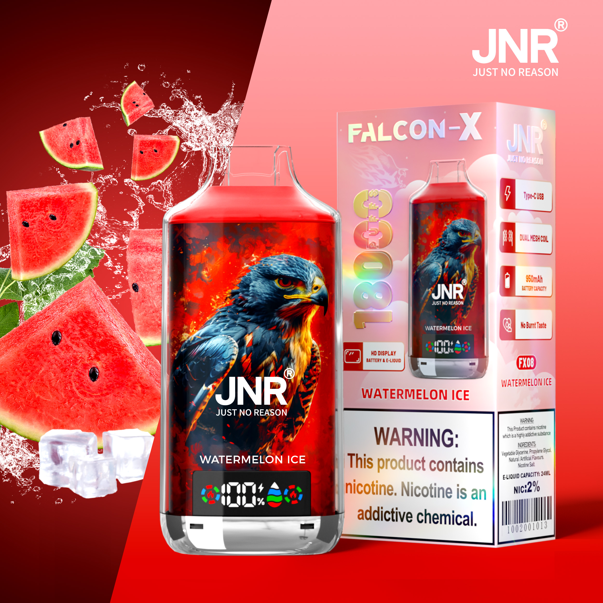 JNR Falcon X 18000 Watermelon Ice