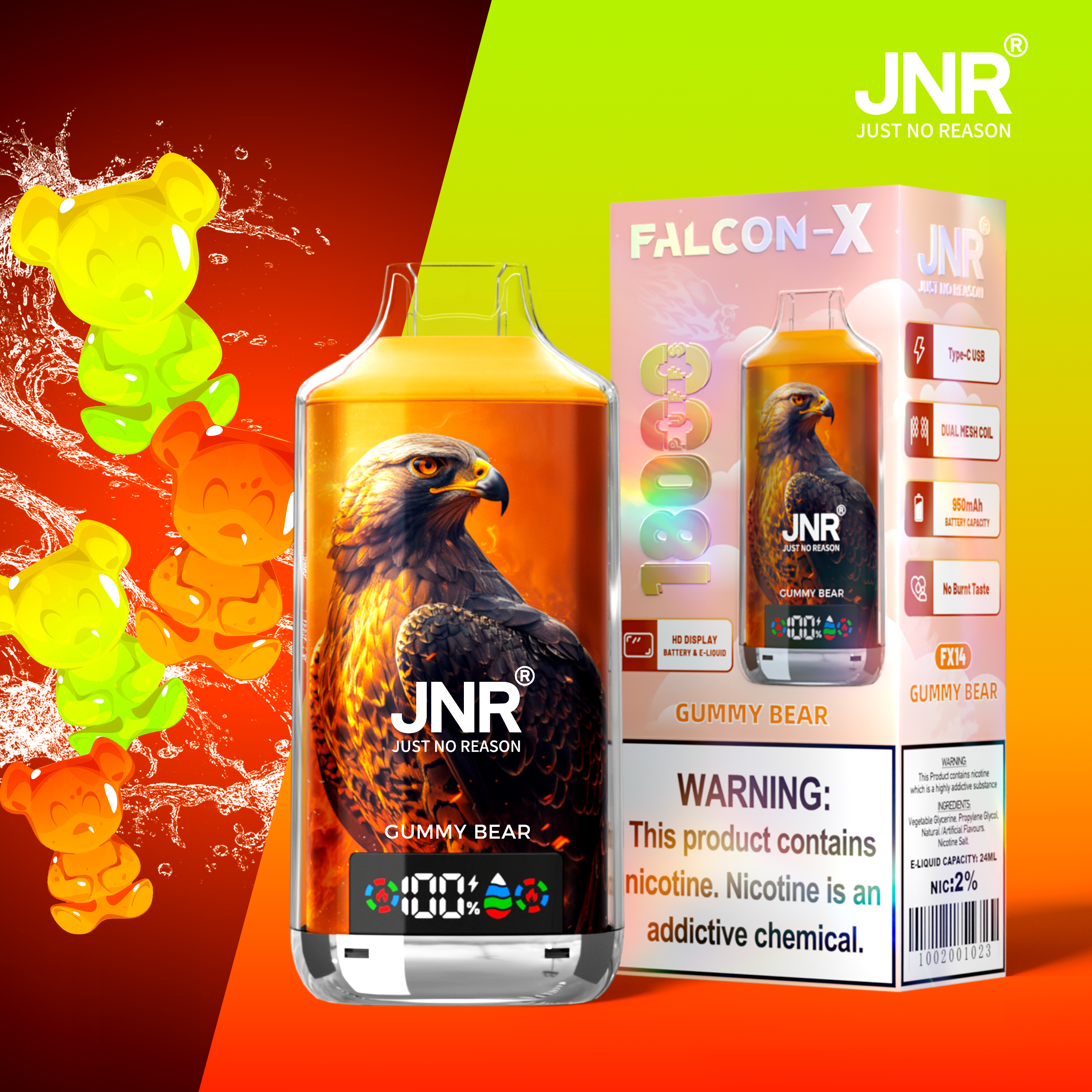 JNR Falcon X 18000 Gummy Bear