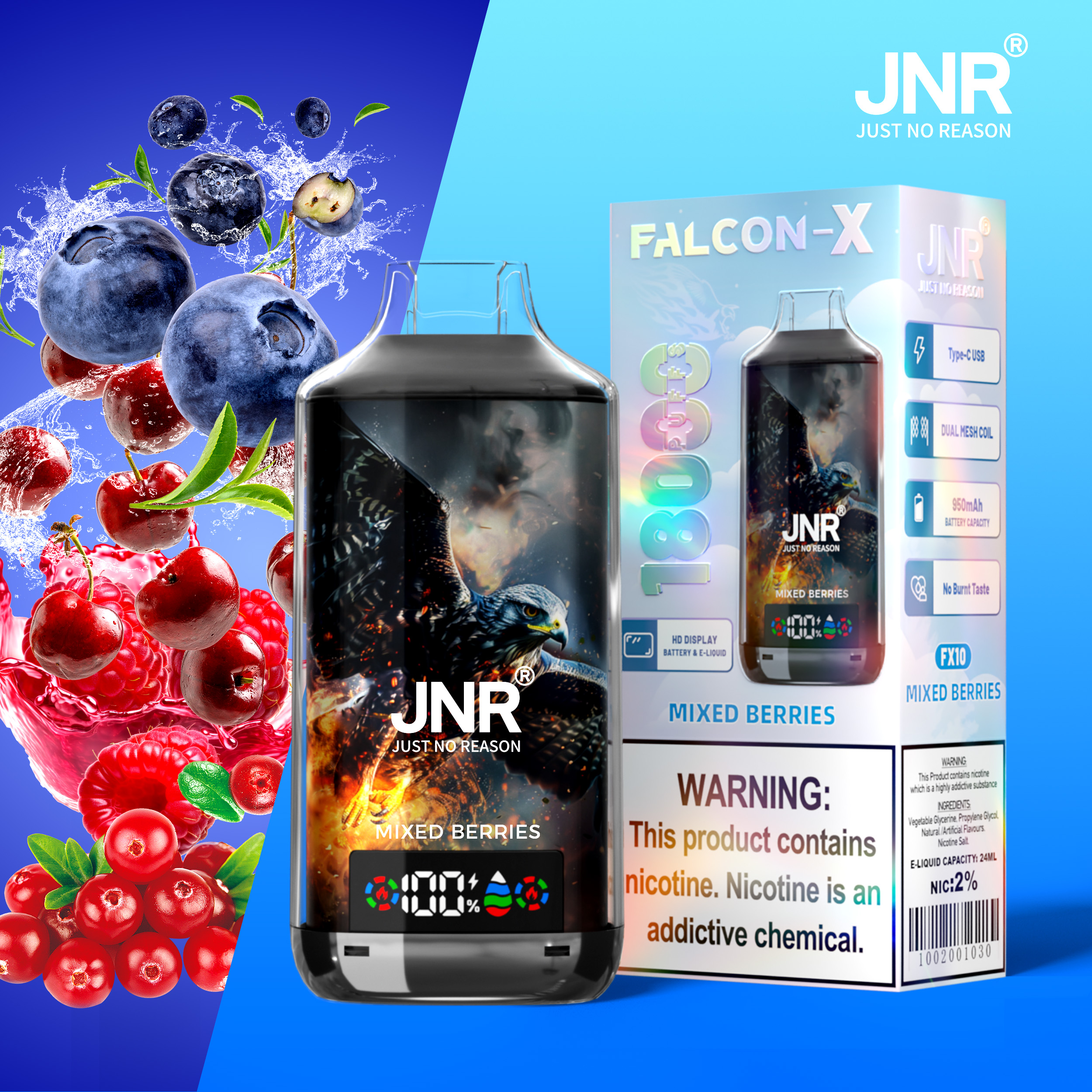 JNR Falcon X 18000 Mixed Berries