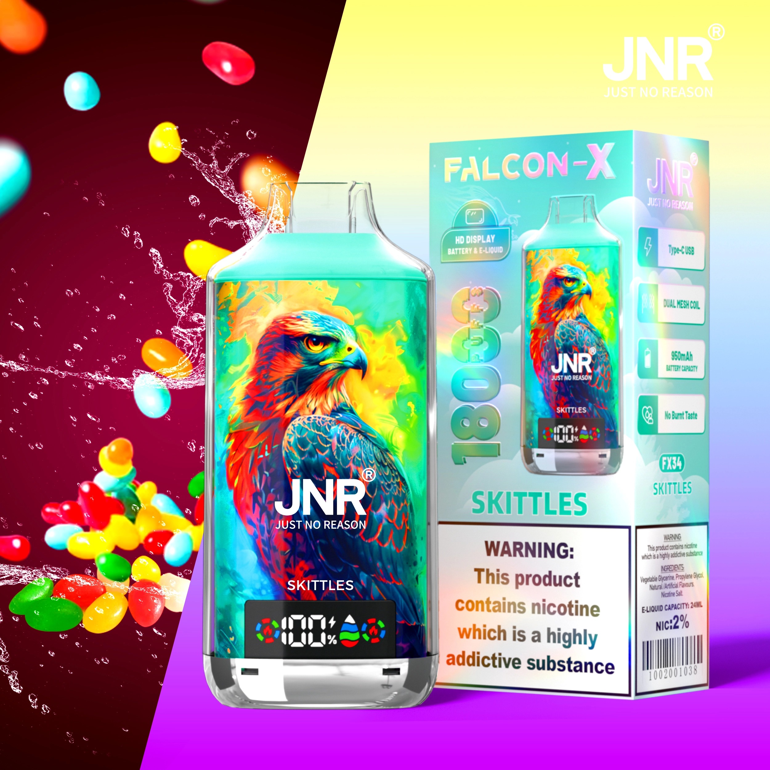 JNR Falcon X 18000 Skittles